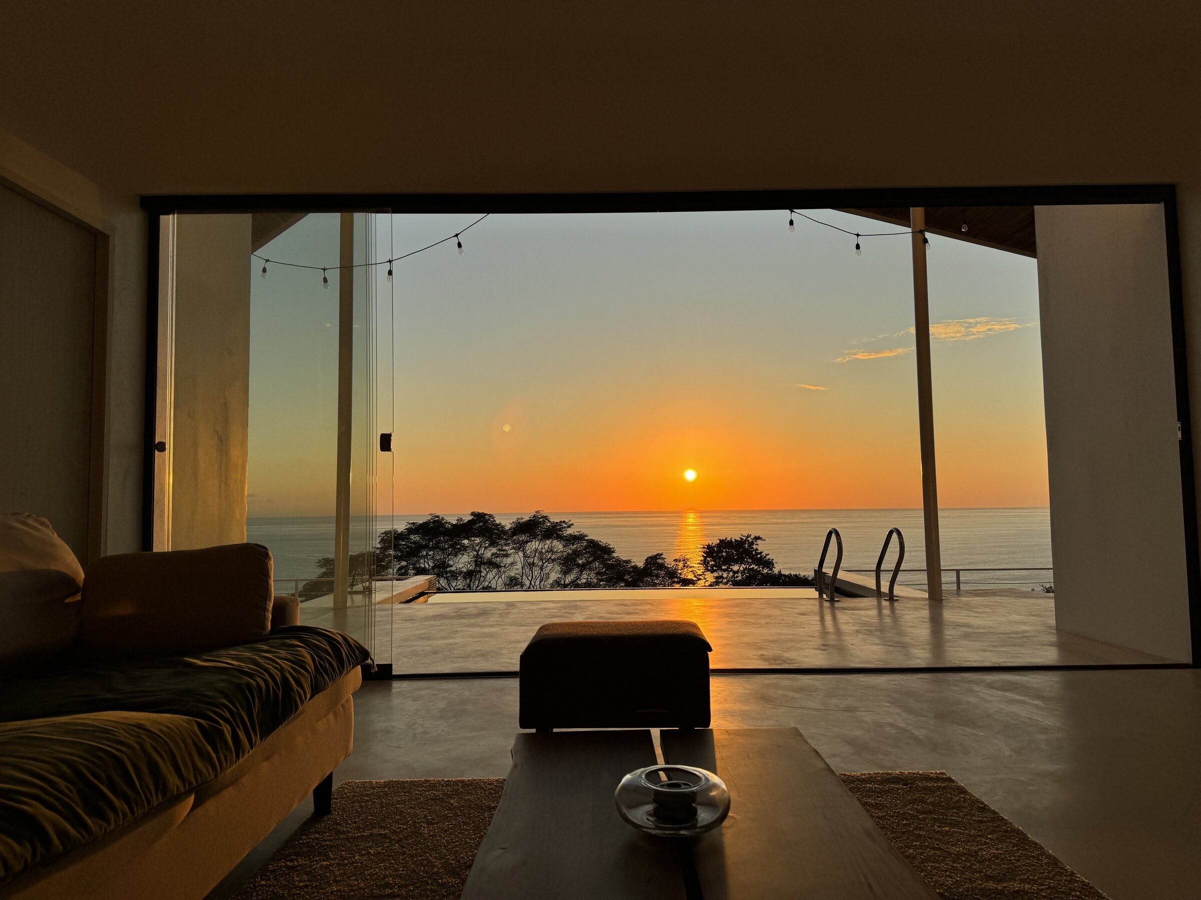 Jade — sunset from the terrace.